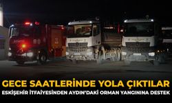 Gece Saatlerinde Yola Çıktılar: Eskişehir İtfaiyesinden Aydın'daki Orman Yangınına Destek