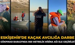 Eskişehir’de Kaçak Avcılığa Darbe: Gökpınar Barajı’nda 950 Metrelik Misina Ağı Ele Geçirildi