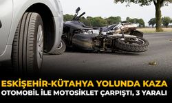 Eskişehir-Kütahya Yolunda Kaza: Otomobil ile Motosiklet Çarpıştı, 3 Yaralı