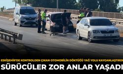 Eskişehir’de Kontrolden Çıkan Otomobilin Döktüğü Yağ Yolu Kayganlaştırdı: Sürücüler Zor Anlar Yaşadı