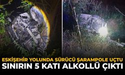 Eskişehir Yolunda Sürücü Şarampole Uçtu: Sınırın 5 Katı Alkollü Çıktı