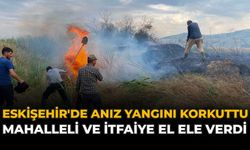 Eskişehir'de Anız Yangını Korkuttu: Mahalleli ve İtfaiye El Ele Verdi