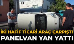 İki Hafif Ticari Araç Çarpıştı, Panelvan Yan Yattı: 3 Kişi Yaralandı