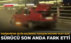 Eskişehir’de Seyir Halindeki Tofaş’ın Motoru Alev Aldı: Sürücü Son Anda Fark Etti