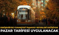 Eskişehir'de Cumartesi Tramvay Seferleri Değişiyor: Pazar Tarifesi Uygulanacak