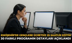 Eskişehir’de Gençlere Ücretsiz 25 Saatlik Eğitim: 30 Farklı Programın Detayları Açıklandı