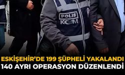 Eskişehir’de 199 Şüpheli Yakalandı: 140 Ayrı Operasyon Düzenlendi