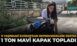 11 Yaşındaki Ecenur’dan Depremzedelere Destek: 1 Ton Mavi Kapak Topladı