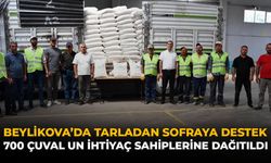 Beylikova’da Tarladan Sofraya Destek: 700 Çuval Un İhtiyaç Sahiplerine Dağıtıldı