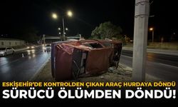 Eskişehir'de Kontrolden Çıkan Araç Hurdaya Döndü: Sürücü Ölümden Döndü