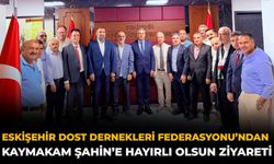 Eskişehir Dost Dernekleri Federasyonu’ndan Kaymakam Şahin’e Hayırlı Olsun Ziyareti