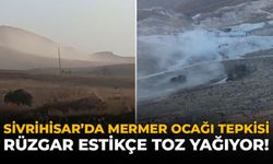 Sivrihisar’da Mermer Ocağı Tepkisi: Rüzgar Estikçe Toz Yağıyor!