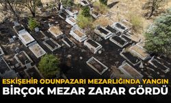 Eskişehir Odunpazarı Mezarlığında Yangın: Birçok Mezar Zarar Gördü