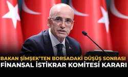 Bakan Şimşek’ten Borsadaki Düşüş Sonrası Finansal İstikrar Komitesi Kararı