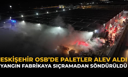 Eskişehir OSB’de Paletler Alev Aldı: Yangın Fabrikaya Sıçramadan Söndürüldü