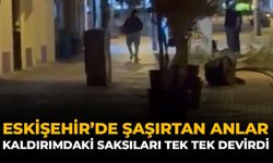 Eskişehir'de Şaşırtan Anlar: Kaldırımdaki Saksıları Tek Tek Devirdi