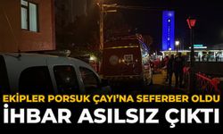 Ekipler Porsuk Çayı’nda Seferber Oldu İhbar Asılsız Çıktı