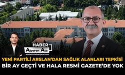 YENİ Partili Arslan’dan Sağlık Alanları Tepkisi: “Bir Ay Geçti Ve Hala Resmi Gazete’de Yok”
