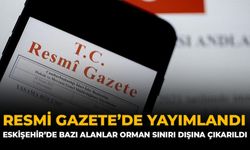 Resmi Gazete’de Yayımlandı: Eskişehir’de Bazı Alanlar Orman Sınırı Dışına Çıkarıldı