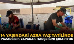 14 Yaşındaki Azra, Yaz Tatilinde Pazarcılık Yaparak Harçlığını Çıkarıyor
