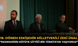 18. Dönem Eskişehir Milletvekili Zeki Ünal: “Ekonominin Kötüye Gittiği Bir Türkiye’de Yaşıyoruz”