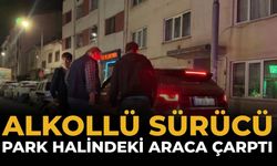 Alkollü Sürücü Park Halindeki Araca Çarptı