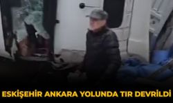 Eskişehir Ankara Yolunda Tır Devrildi