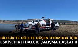 Bilecik’te Gölete Düşen Otomobil İçin Eskişehirli Dalgıç Çalışma Başlattı