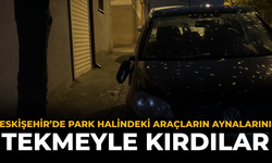 Eskişehir’de Park Halindeki Araçların Aynalarını Tekmeyle Kırdılar