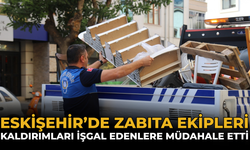 Eskişehir’de Zabıta Ekipleri Kaldırımları İşgal Edenlere Müdahale Etti