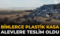 Eskişehir’de Binlerce Plastik Kasa Alevlere Teslim Oldu