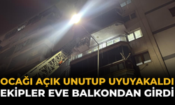Ocağı Açık Unutup Uyuyakaldı: Ekipler Eve Balkondan Girdi