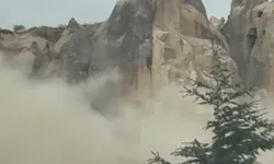Kapadokya’da Peribacası Çöktü