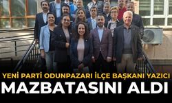 Yeni Parti Odunpazarı İlçe Başkanı Yazıcı Mazbatasını Aldı