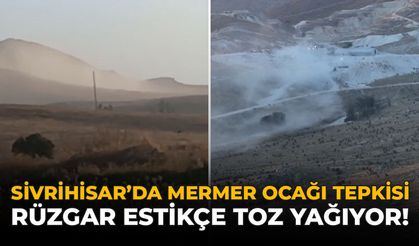 Sivrihisar’da Mermer Ocağı Tepkisi: Rüzgar Estikçe Toz Yağıyor!