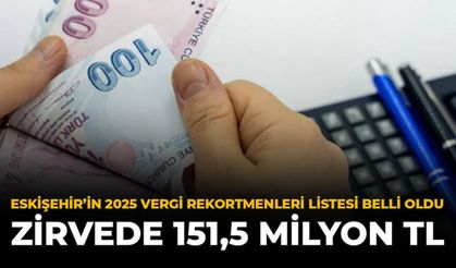 Eskişehir’in 2025 Vergi Rekortmenleri Listesi Belli Oldu: Zirvede 151,5 Milyon TL