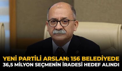 YENİ Partili Arslan: "156 Belediyede 36,5 Milyon Seçmenin İradesi Hedef Alındı"