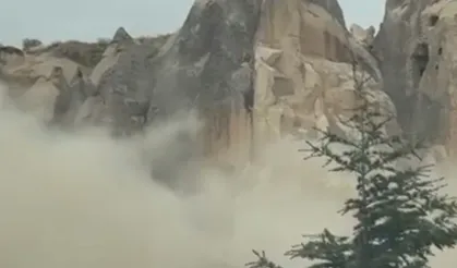 Kapadokya’da Peribacası Çöktü