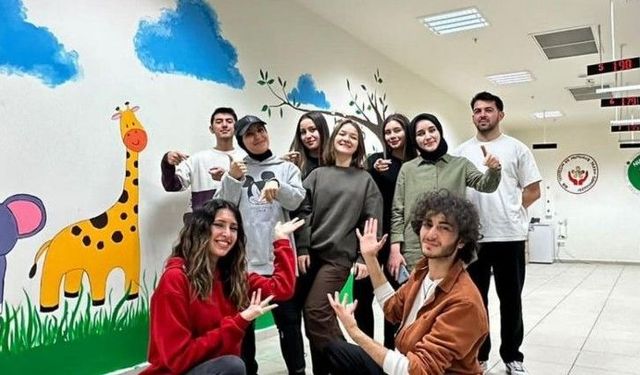 GTHK, Eskişehir Şehir Hastanesi Çocuk Kan Alma Biriminin Duvarlarını Süsledi