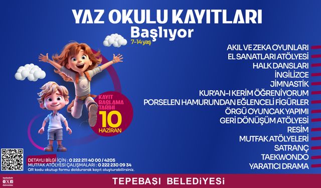 Tepebaşı'nda Yaz Okulları Başlıyor