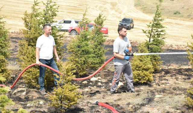 Korkutan Yangın Büyümeden Söndürüldü