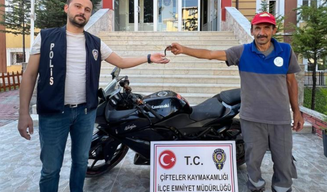 Motosikleti Çalınan Şahısa Sevindirici Haber