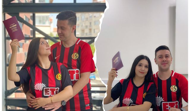 Genç Çift Eskişehirspor Formaları ile 'Evet' Dedi