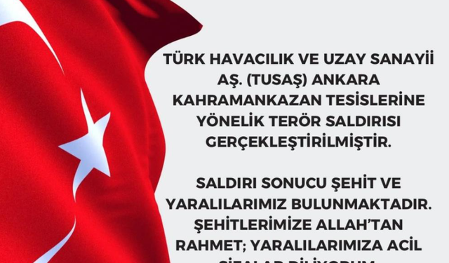 Vali Aksoy'dan Ankara'daki Saldırıyla İlgili Taziye Mesajı