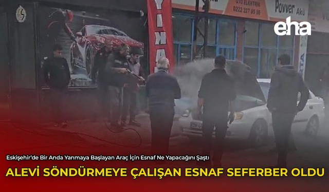 Alevi Söndürmeye Çalışan Esnaf Seferber Oldu