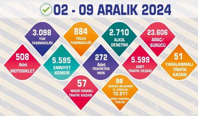 Eskişehir'de Denetim: 5 bin 599 Adet Trafik Cezası Kesildi