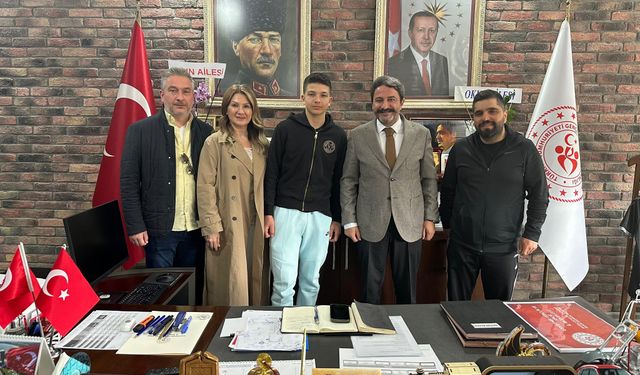 Başarılı Snowboardcu Kuçbay'dan İl Müdürü Kalın'a Ziyaret