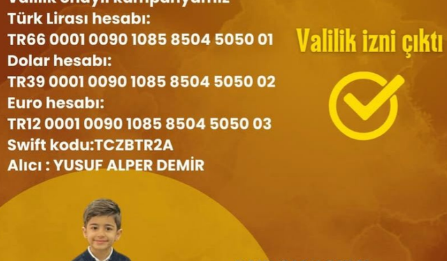 DMD Savaşçısı Yusuf Alper İçin Valilik İzni Çıktı