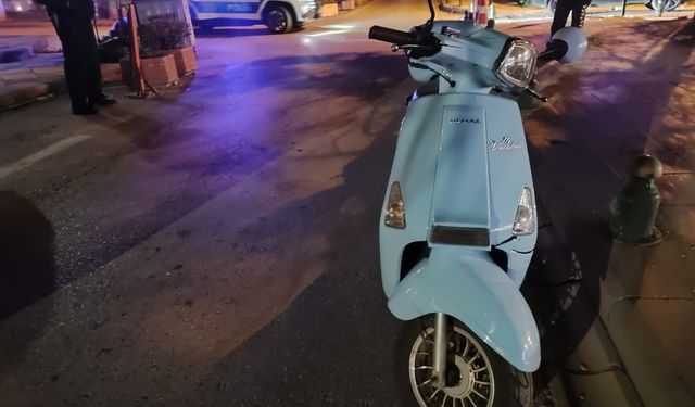 Motosiklet kazasında şans Eseri hafif yaralandı