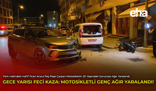 Gece Yarısı Feci Kaza: Motosikletli Genç Ağır Yaralandı!